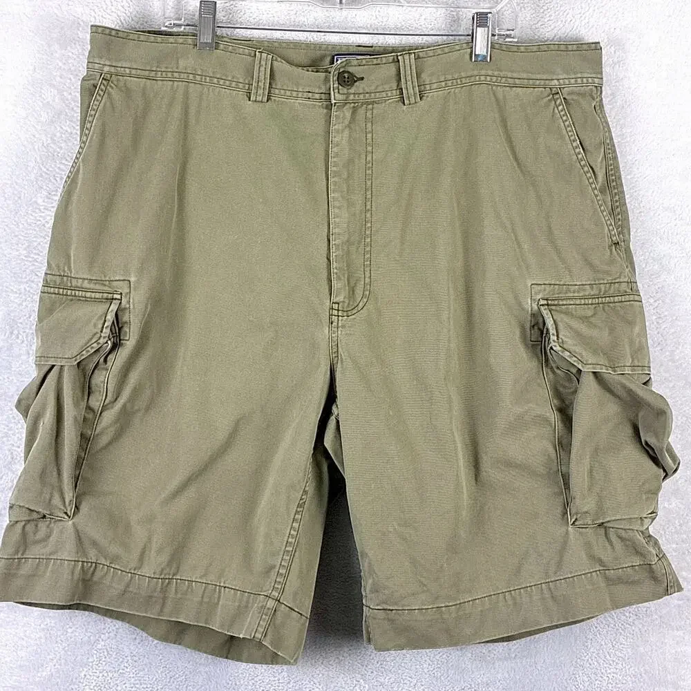 VTG Polo Ralph Lauren Cargo Shorts Men 40 Olive Baggy Preppy Grunge Military Y2K